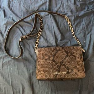 Michael Kors Brown Snakeskin Crossbody bag